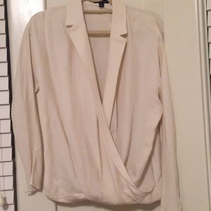 Brooks brothers silk blouse with drape neck